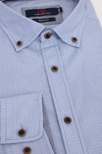 Productfoto 1 van Hemd met blauw visgraatmotief - Regular fit  door Dansaert Blue voor Heren
