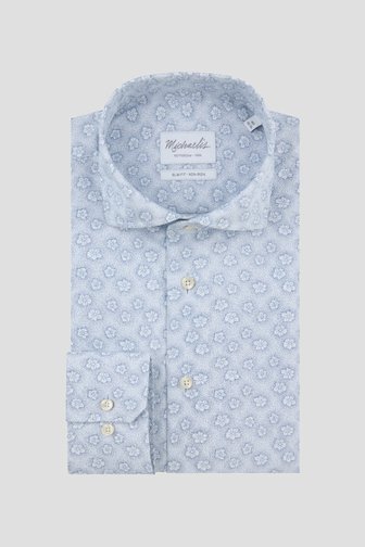 Productfoto 1 van Hemd met blauwe bloemenprint - Slim fit  door Michaelis voor Heren