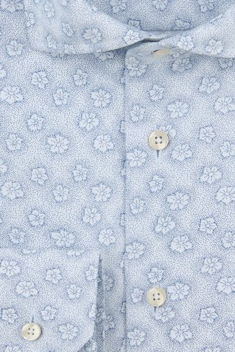 Productfoto 1 van Hemd met blauwe bloemenprint - Slim fit  door Michaelis voor Heren