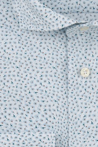 Productfoto 1 van Hemd met fijn blauw bloemenmotief - Slim fit  door Michaelis voor Heren