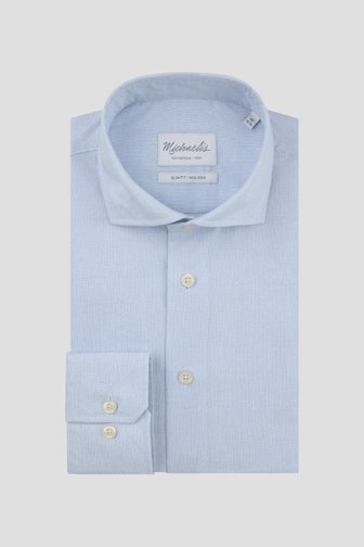 Productfoto 1 van Hemd met fijne blauwe print - Slim fit  door Michaelis voor Heren