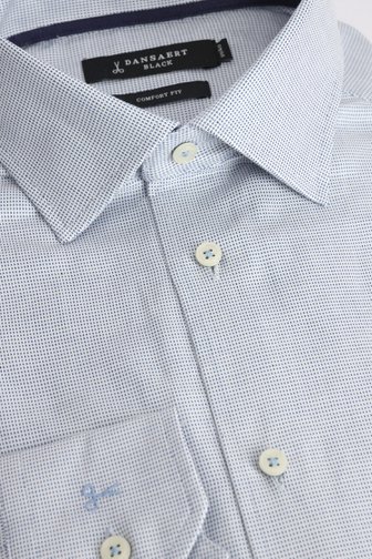 Voorkant van Hemd met fijne blauwe ruitjes - Comfort fit door Dansaert Black voor Heren