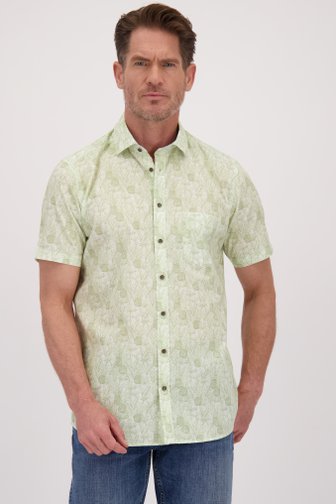 Voorkant van Hemd met olijfgroene zomerse print - Regular fit door Dansaert Blue voor Heren