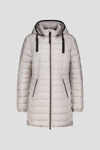 Le devant de Imperméable beige avec capuche amovible de Barbara Lebek pour Femmes