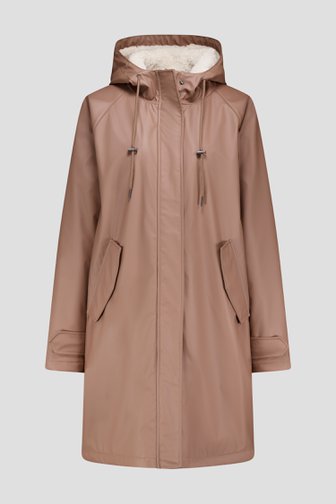 Le devant de Imperméable mi-long marron de Liberty Island pour Femmes