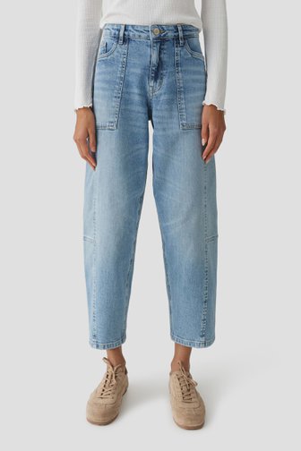Le devant de Jean barrel fit bleu - longueur 7/8 de Opus pour Femmes