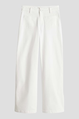 Le devant de Jean blanc à jambes larges de Opus pour Femmes