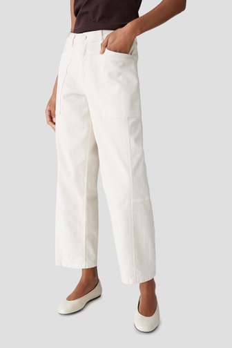 Le devant de Jean blanc – Barrel fit de Opus pour Femmes