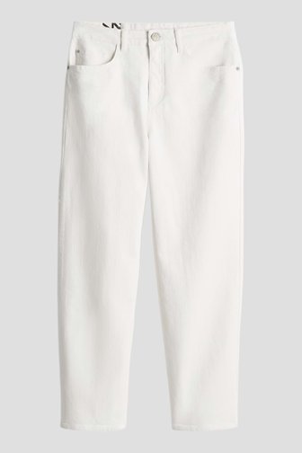 Le devant de Jean blanc longueur cheville - Straight fit de Opus pour Femmes