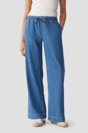 Jean bleu à taille élastique de Opus pour Femmes