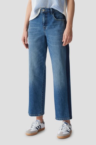 Jean bleu avec bande contrastante  - Wide leg fit de Opus pour Femmes