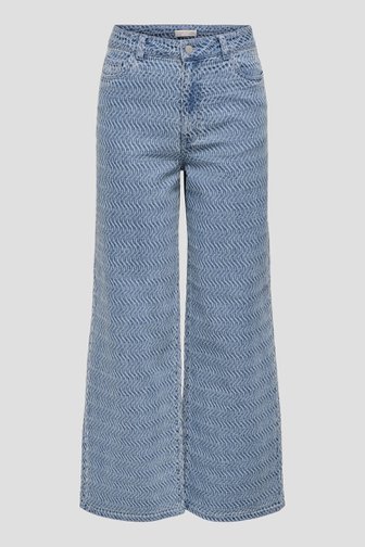 Le devant de Jean bleu large à structure de JDY pour Femmes