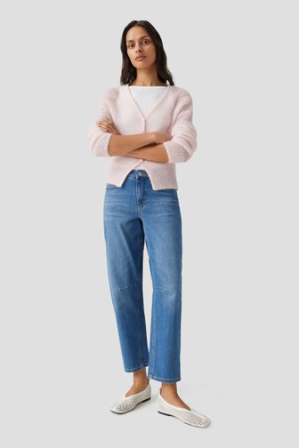Le devant de Jean bleu longueur cheville - Coupe barrel de Opus pants pour Femmes