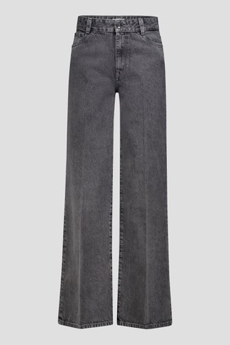 Le devant de Jean gris à jambe large de Louise pour Femmes