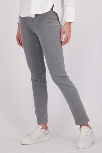 Jean gris avec stretch et taille élastiquée de Claude Arielle pour Femmes