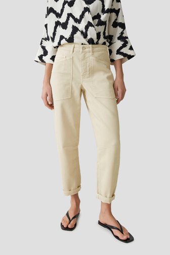 Le devant de Jean jaune clair longueur cheville - Coupe barrel de Opus pants pour Femmes