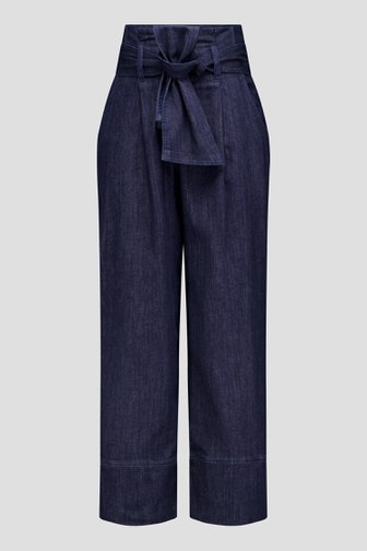 Le devant de Jean large bleu foncé avec ceinture à nouer de More & More pour Femmes