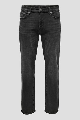 Le devant de Jean noir à effet délavé – Regular fit de Only & Sons pour Hommes