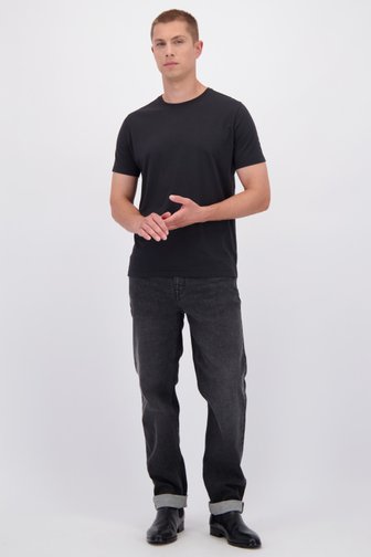 Le devant de Jean noir – Coupe tapered de Liberty Island Denim pour Hommes