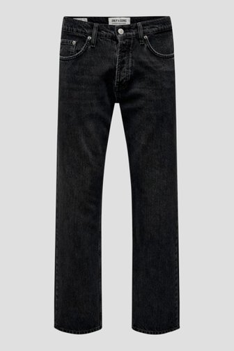 Le devant de Jean noir - Straight fit de Only & Sons pour Hommes