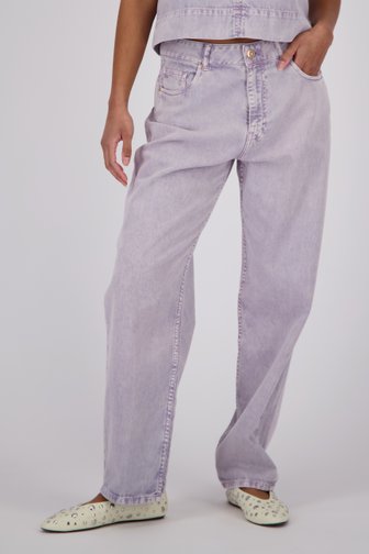 Jean straight fit lila avec effet délavé de Louise pour Femmes