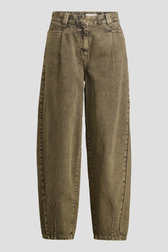 Le devant de Jean vert – Barrel fit– Longueur 7/8 de Liberty Island Denim pour Femmes