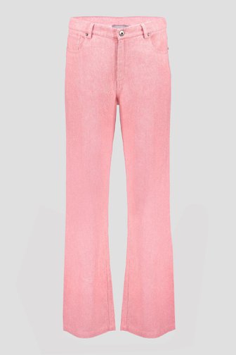 Jeans rose large avec look chiné de Geisha pour Femmes