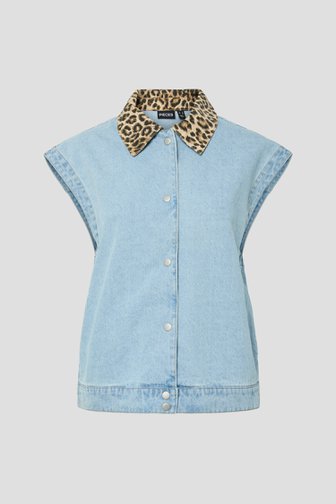 Productfoto 1 van Jeansvest zonder mouwen door Pieces voor Dames