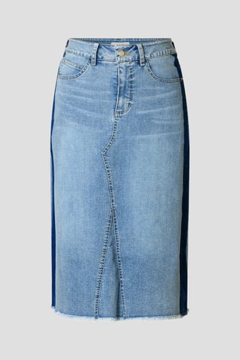 Le devant de Jupe en jean bleu clair de Yest Curve pour Femmes