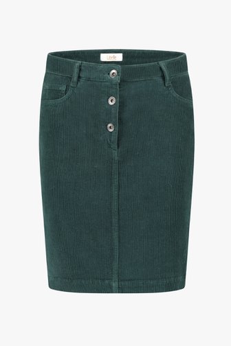 Jupe kaki en velours côtelé de Libelle pour Femmes