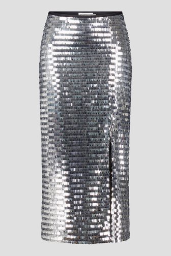 Le devant de Jupe longue argentée à paillettes de Louise pour Femmes
