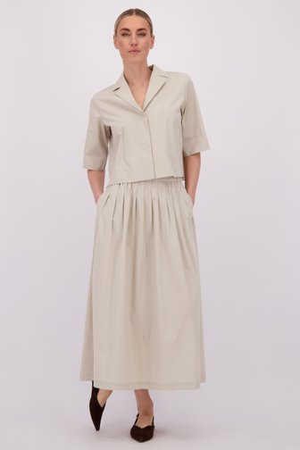 Le devant de Jupe longue beige à taille élastique de Marc O'Polo pour Femmes