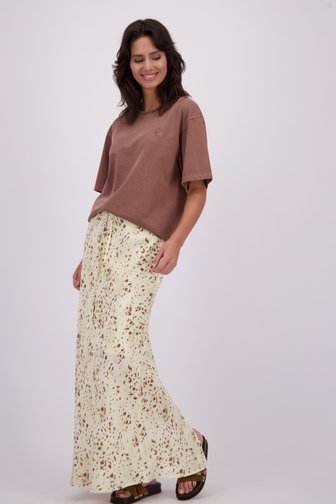 Le devant de Jupe longue jaune clair à imprimé de Louise pour Femmes