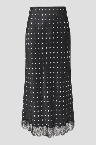 Le devant de Jupe longue noire à motif à pois de JDY pour Femmes