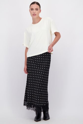 Le devant de Jupe longue noire à motif à pois de JDY pour Femmes
