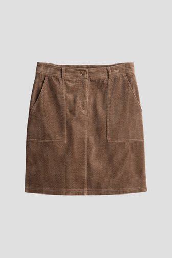 Le devant de Jupe marron en velours côtelé de Opus pour Femmes