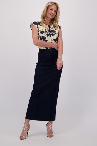 Jupe maxi bleu marine avec fente à l'arrière de AC by Annelien Coorevits pour Femmes
