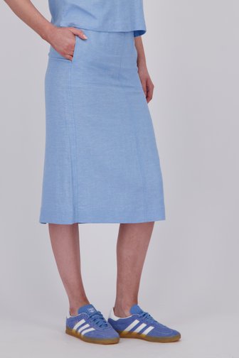 Jupe midi bleue à effet mélangé de Libelle pour Femmes