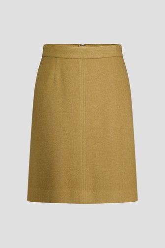 Le devant de Jupe vert olive à l’aspect flanelle de Libelle pour Femmes
