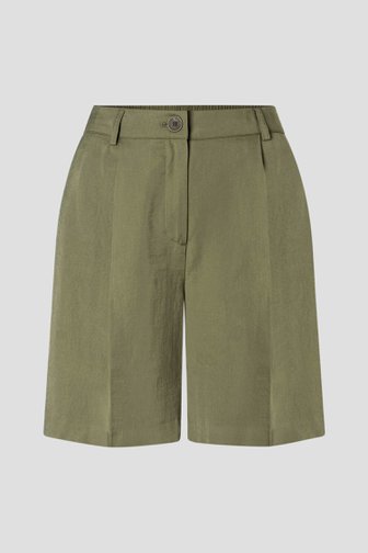 Kaki bermuda met elastische tailleband van More & More voor Dames