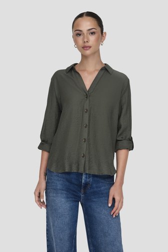 Kaki blouse met textuur van JDY voor Dames