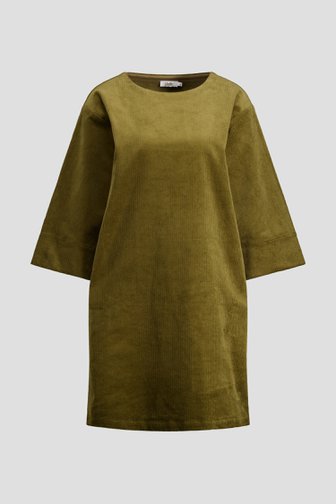Voorkant van Kaki corduroy kleedje door Libelle voor Dames