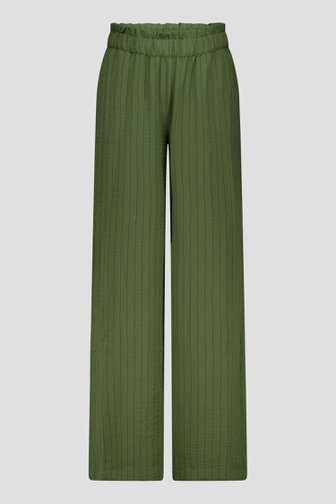 Kaki gestreepte broek met elastische taille van JDY voor Dames
