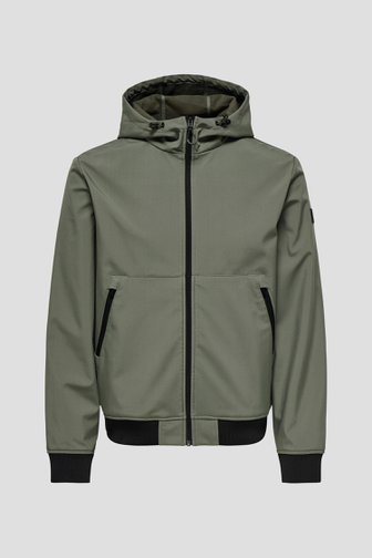 Productfoto 1 van Kaki gevoerde jas met kap door Only & Sons voor Heren