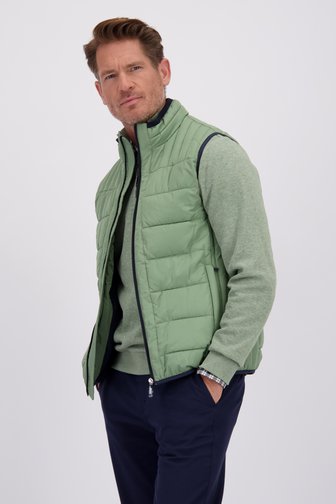 Voorkant van Kaki gewatteerde bodywarmer door Dansaert Blue voor Heren