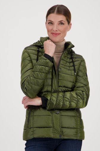 Kaki gewatteerde puffer jacket van Barbara Lebek voor Dames