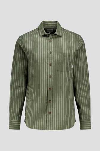 Voorkant van Kaki hemd met strepen - Regular fit door Casual Five voor Heren