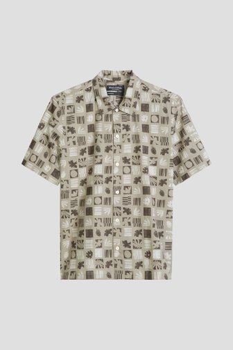 Productfoto 1 van Kaki hemd met zomerse print - Regular fit door Marc O'Polo voor Heren