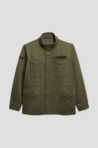 Voorkant van Kaki jas met rits door Superdry voor Heren
