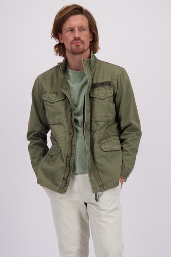 Voorkant van Kaki jas met rits door Superdry voor Heren
